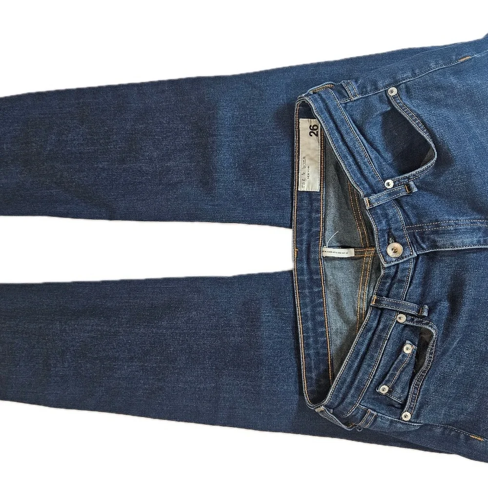 Rag & Bone Jeans Womens 26 Blue Denim Dre Low-Rise Made‎ in USA Slim Boyfriend - Picture 5 of 12